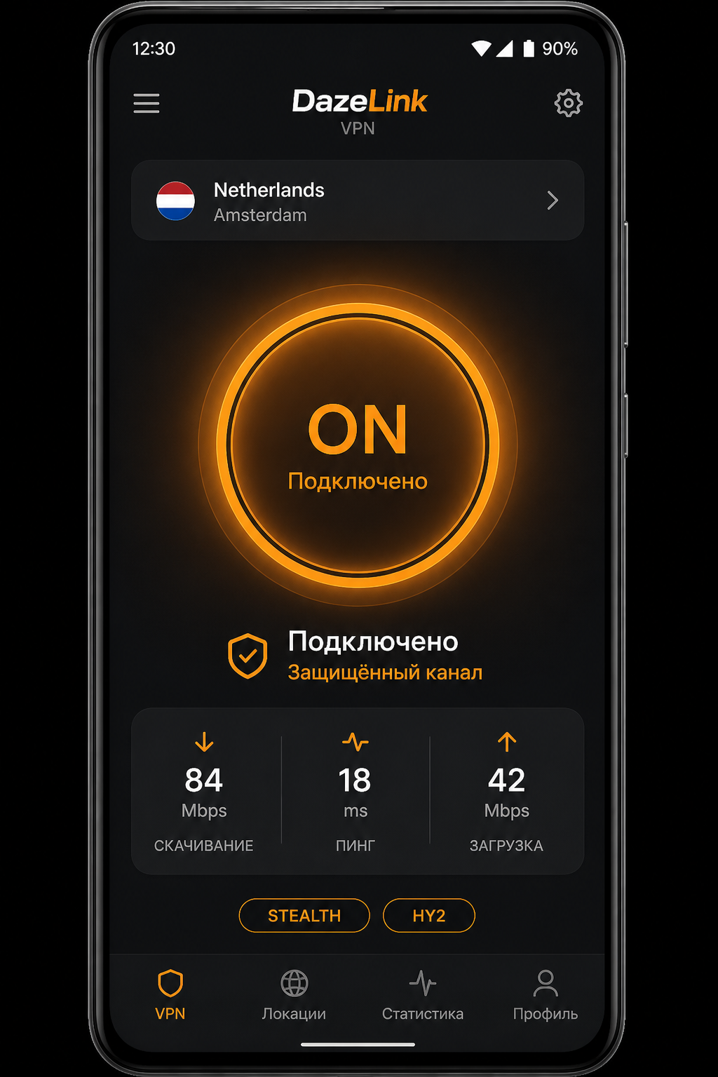 Экран подключения DazeLink на Android